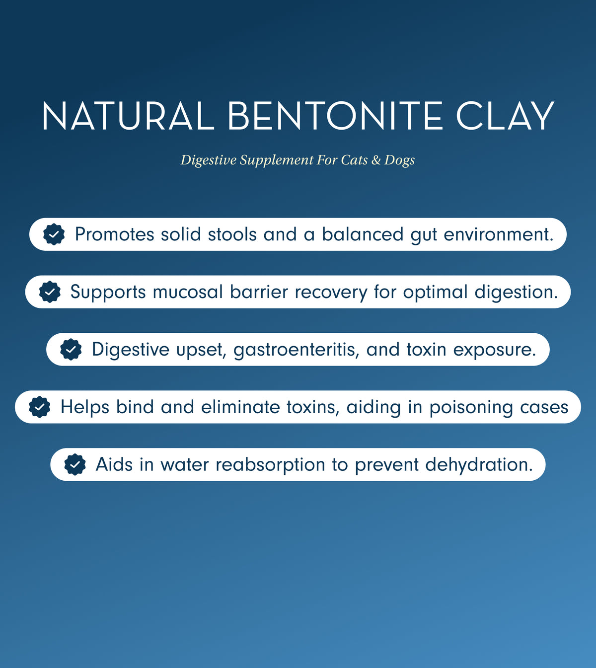 Natural Digestive Bentonite Clay for Dogs &amp; Cats