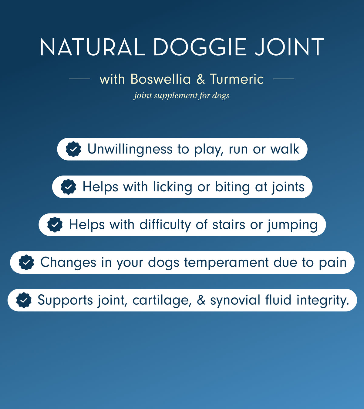 Natural Dog Joint Supplement with Boswellia &amp; Turmeric