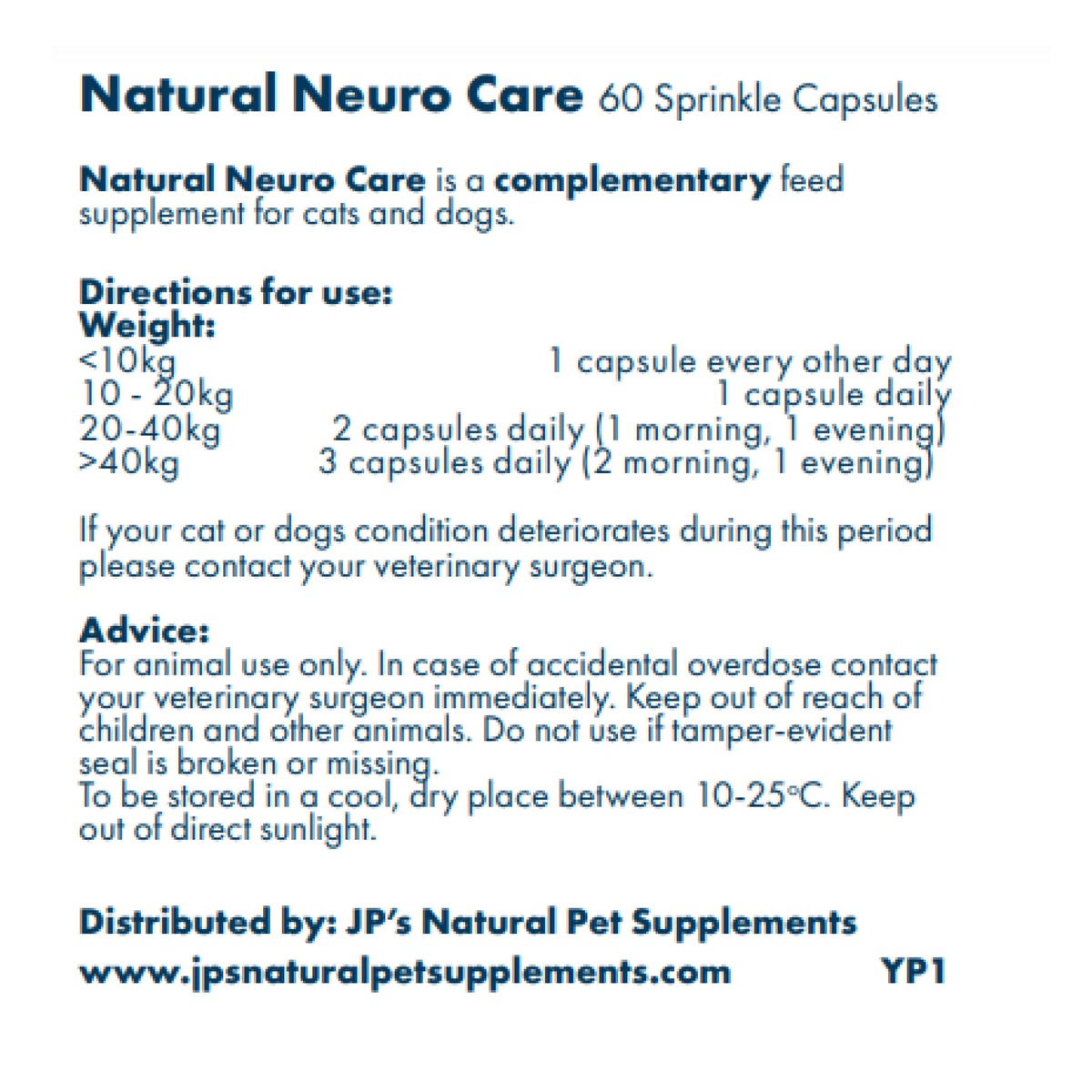 Natural Neuro Supplement for Dogs and Cats