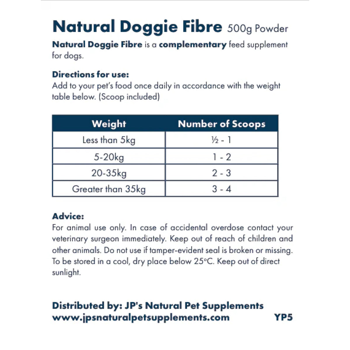 Natural Fibre Supplement with Probiotics For Dogs