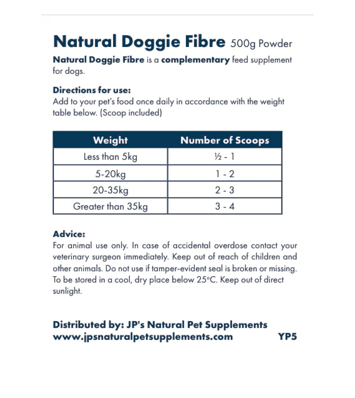 Natural Fibre Supplement with Probiotics For Dogs