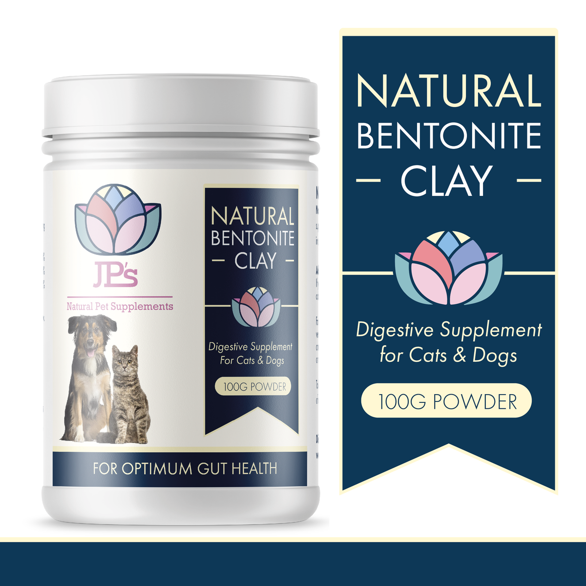 Natural Digestive Bentonite Clay for Dogs &amp; Cats