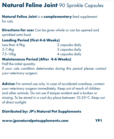 Natural cat joint supplement with boswellia and turmeric