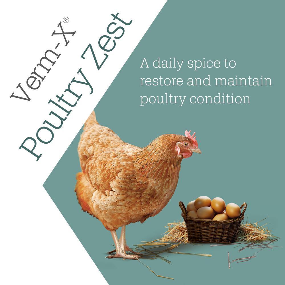 Verm-X Poultry Zest Pellets for Poultry, Ducks, Geese, Turkeys &amp; Game Birds - JP Holistic Nutrition 